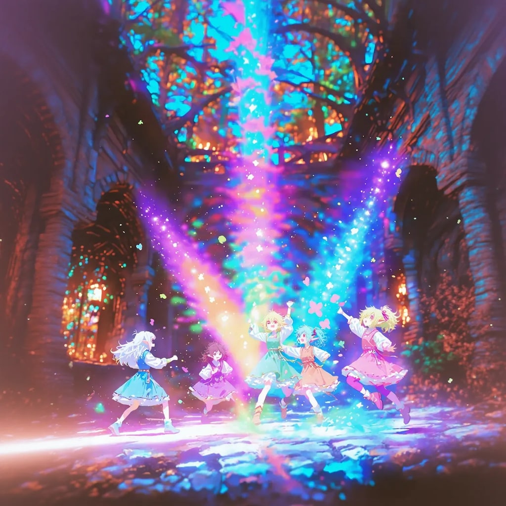 アイドルコンサート？いいえ、モンスターの攻撃に逃げ惑う冒険者パーティです w