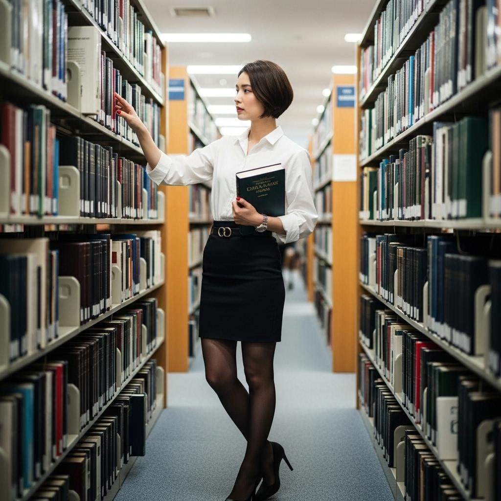 図書館にいた美女