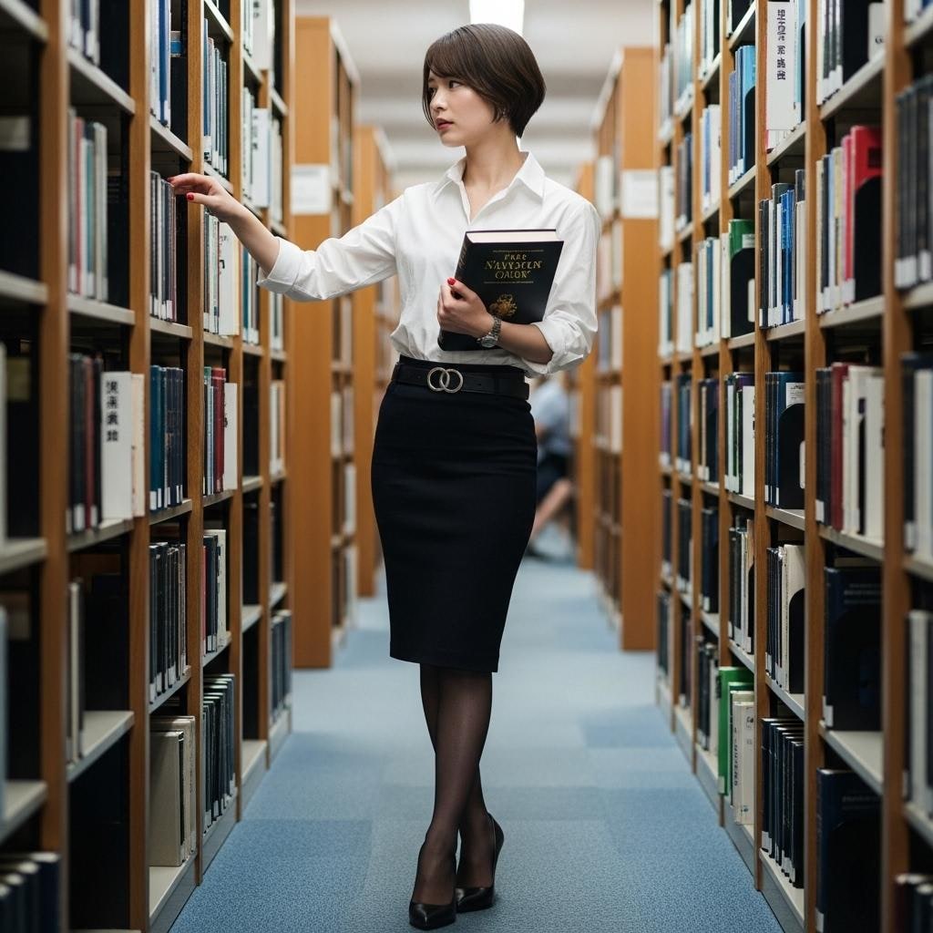 図書館にいた美女