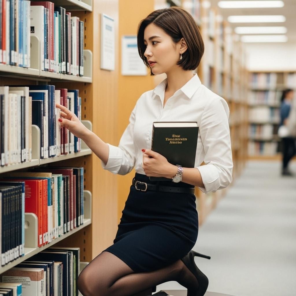 図書館にいた美女