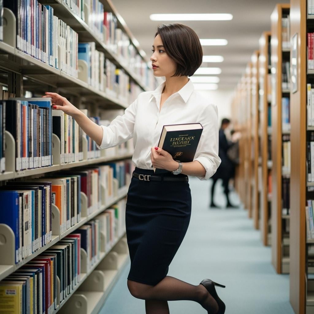 図書館にいた美女