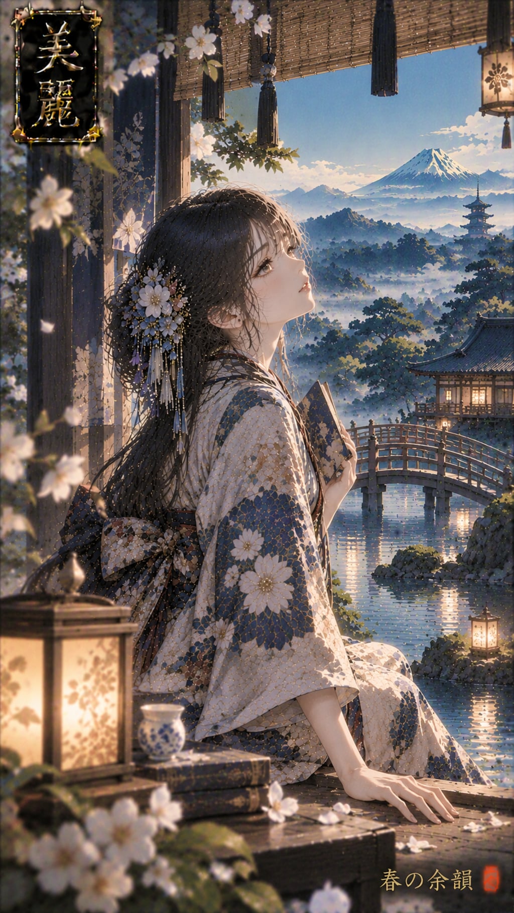 Beautiful Japanese-style illustration / 和風美麗イラスト #patreon #ChatGPT #kimono #wafuu #美麗 #和風 #美麗アート #be