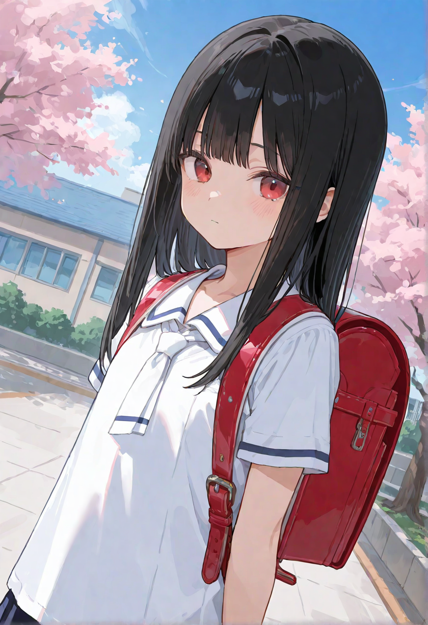 桜咲く通学路