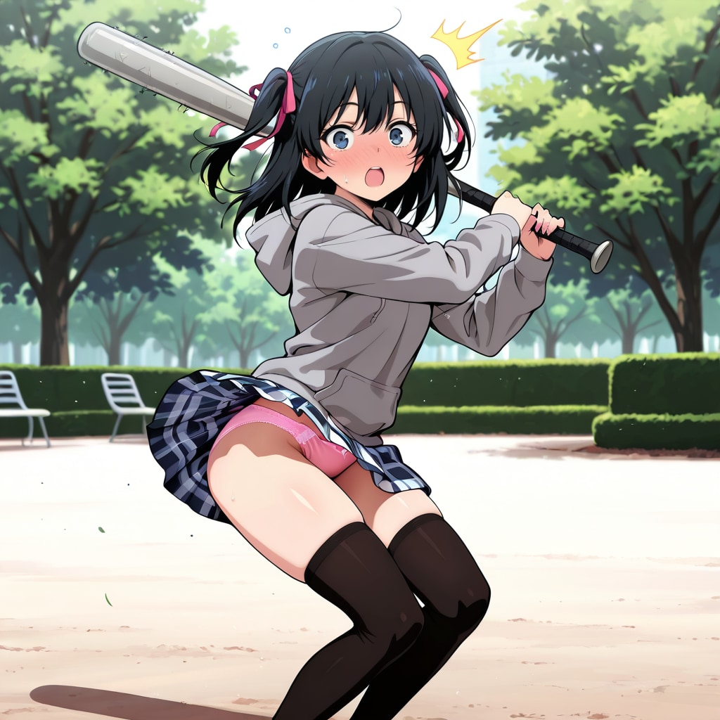 野球素人の彼女と公園で