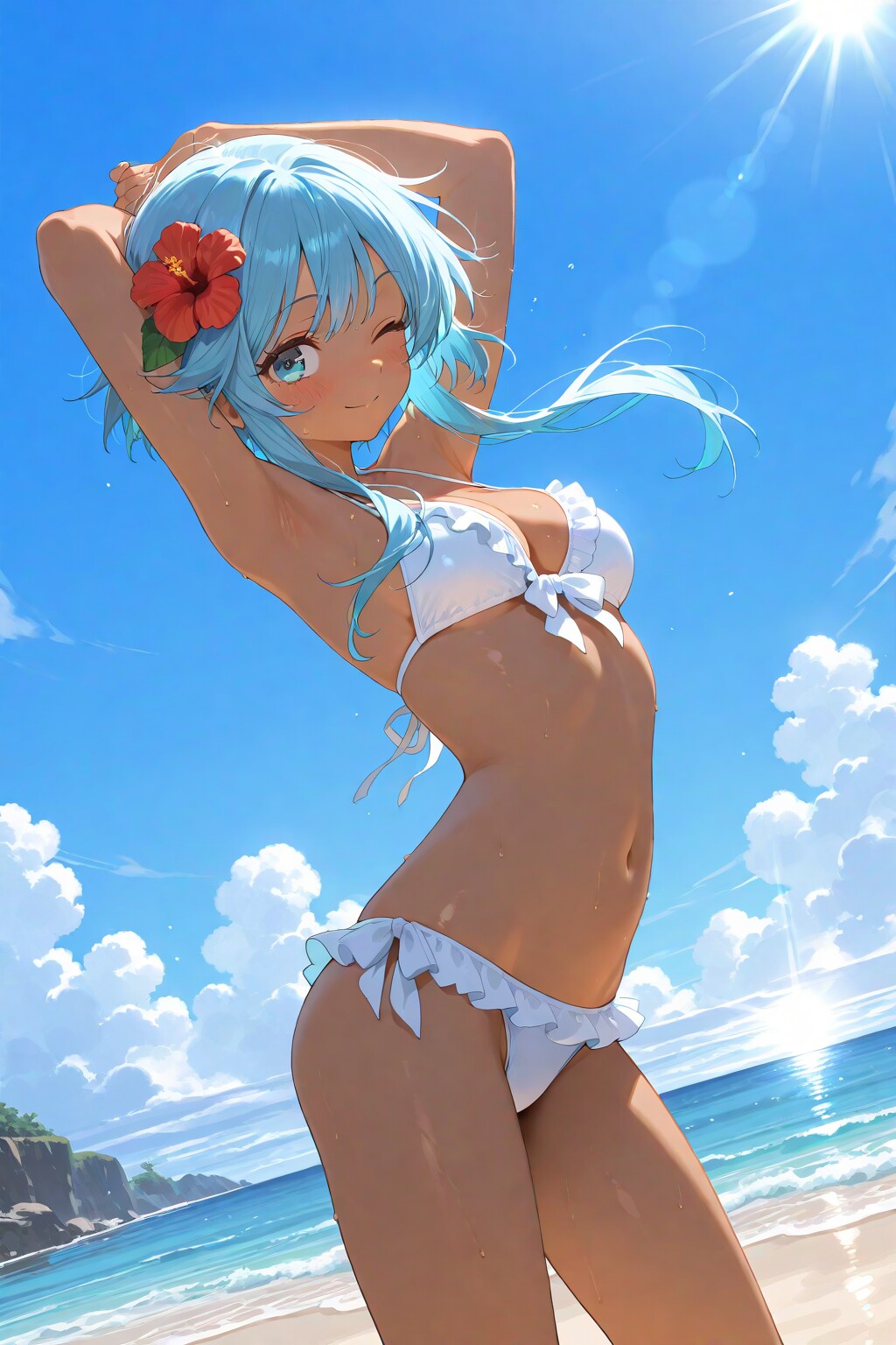 海の似合う雪女