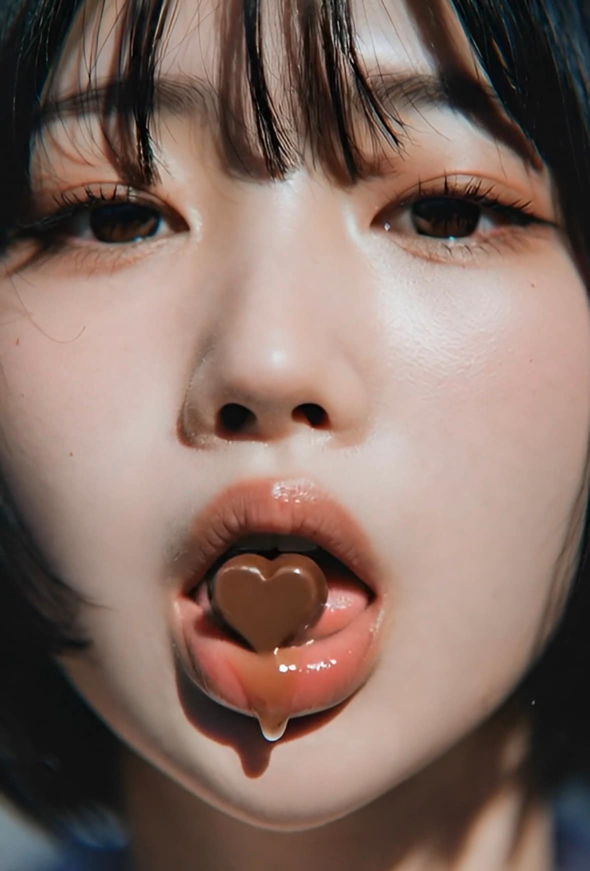 舌で転がす本命チョコ