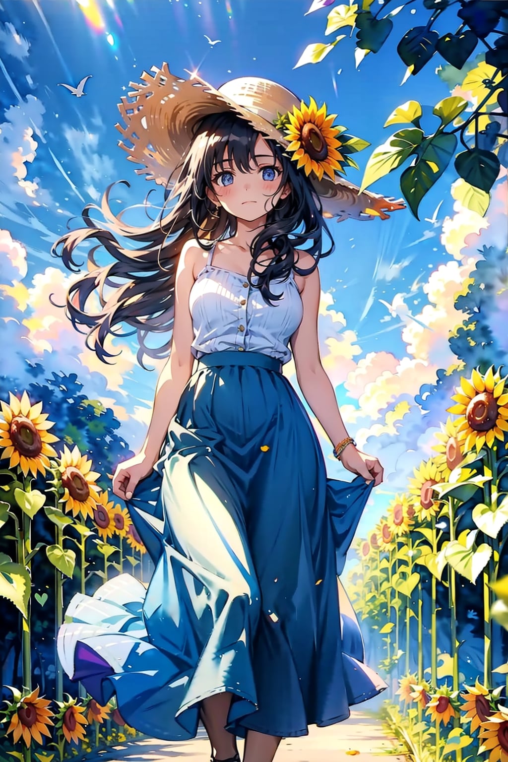 ひまわり畑の女の子(TOPAZ)