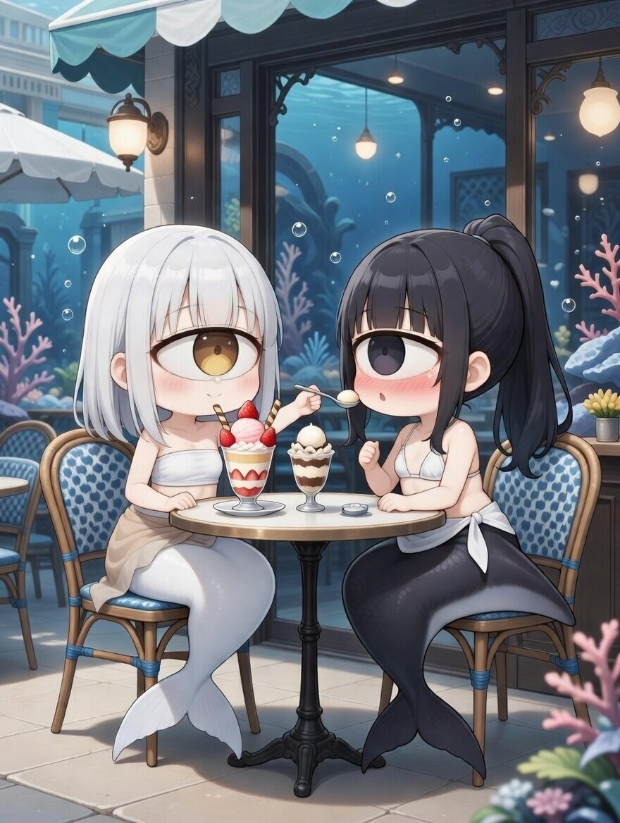 単眼人魚ちゃん.9 パフェあ〜ん