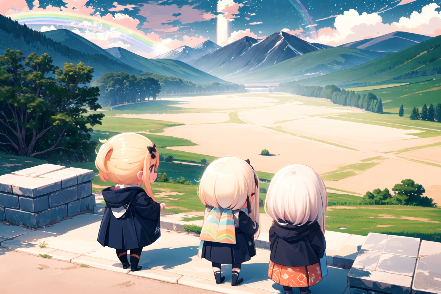 (((rainbow))), (((see a rainbow))),。 | の人気AIイラスト・グラビア