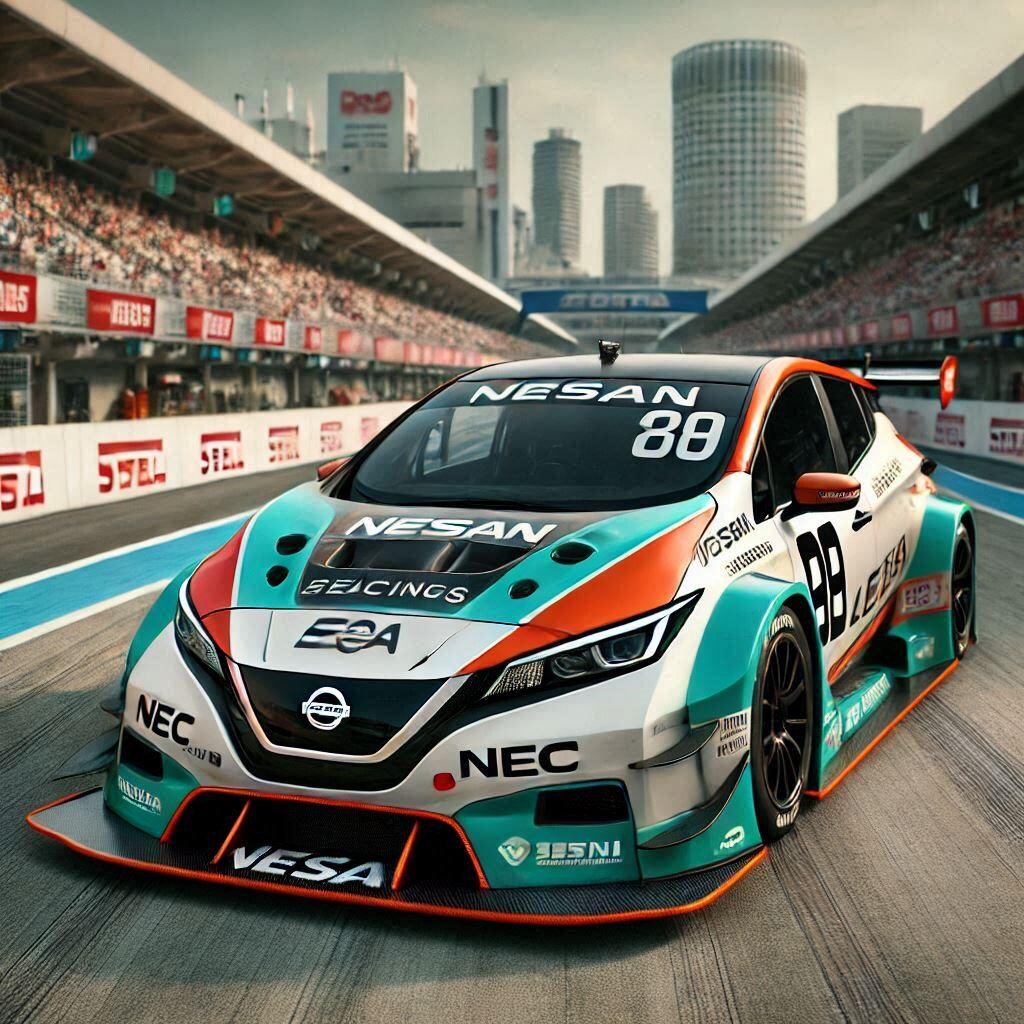 NECカラー日産リーフレーシングカー