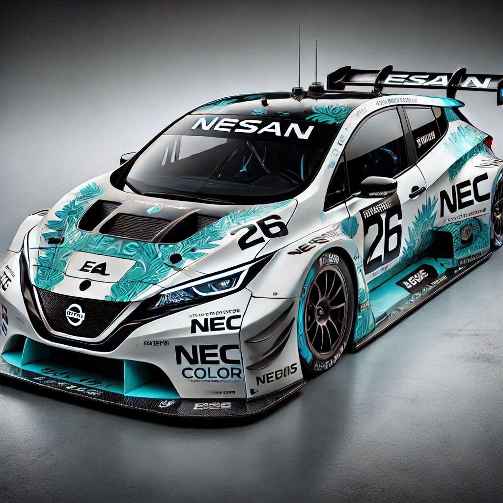 NECカラー日産リーフレーシングカー