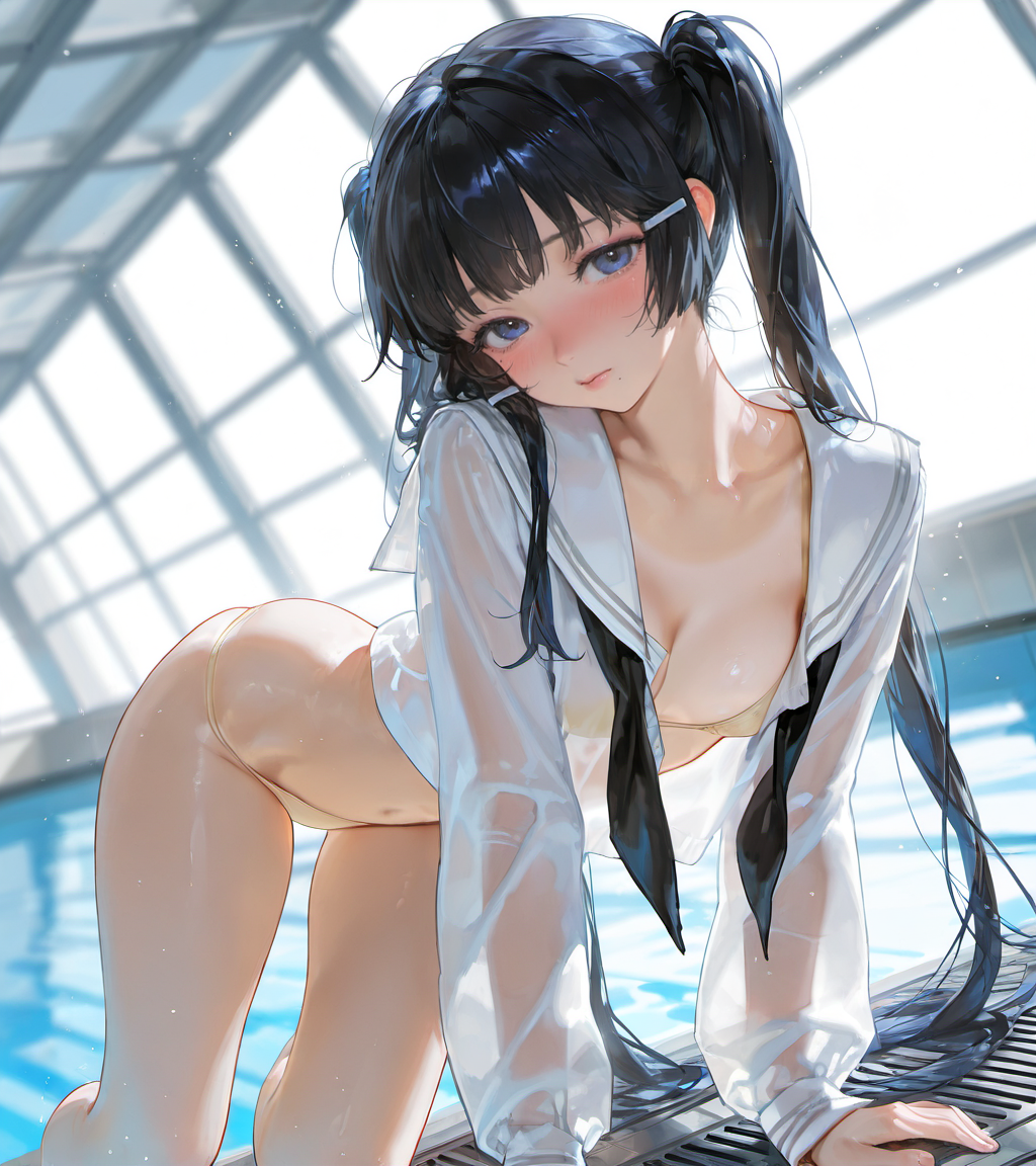 彼女が水着に着替えたら