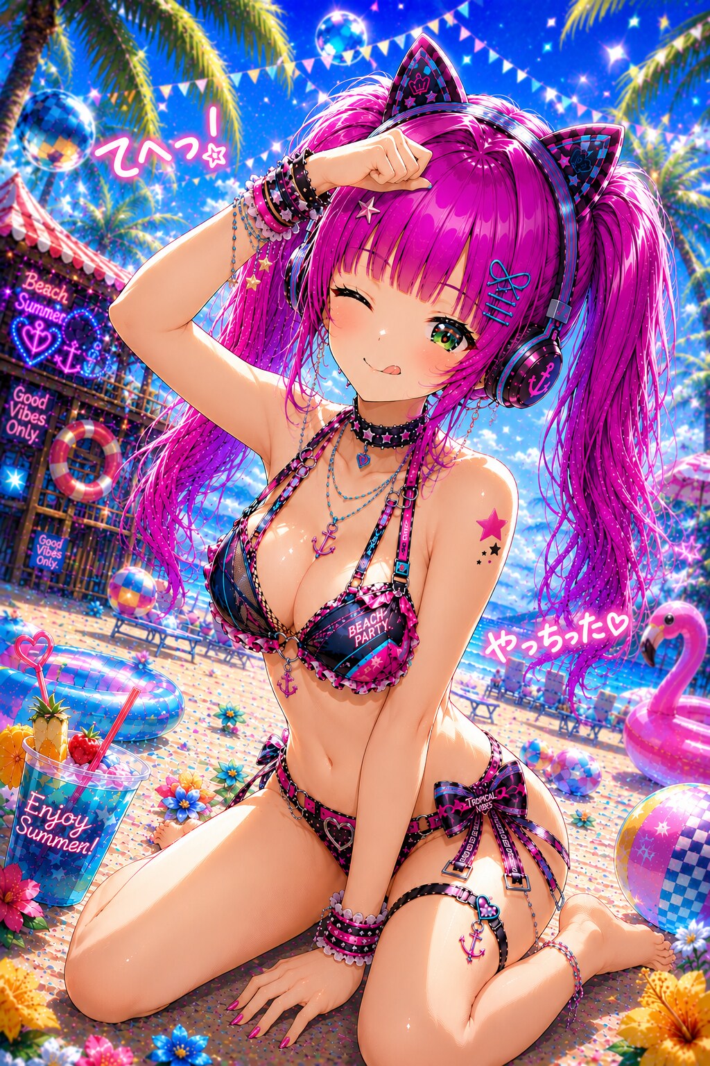かなりの力作‼️  【アイウリン風ファンキーガールで至高のてへぺろウインク】