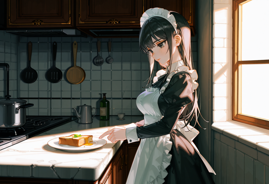朝食の準備
