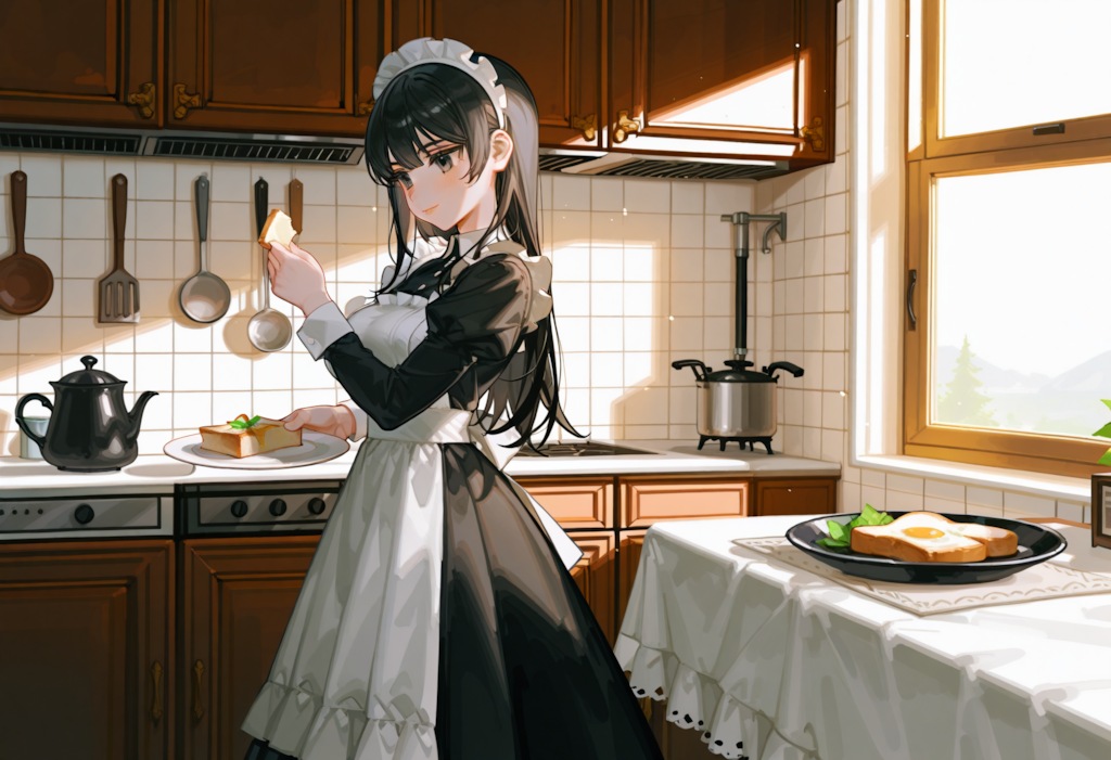 朝食の準備