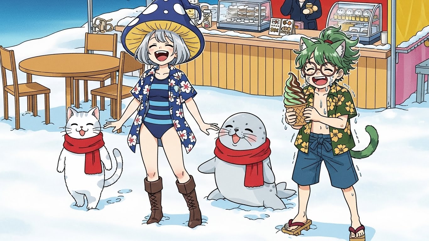 季節外れの水着 | の人気AIイラスト・グラビア