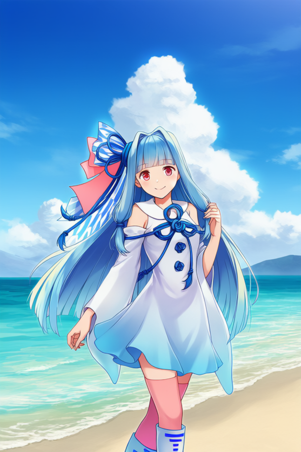 逗子海岸の琴葉葵