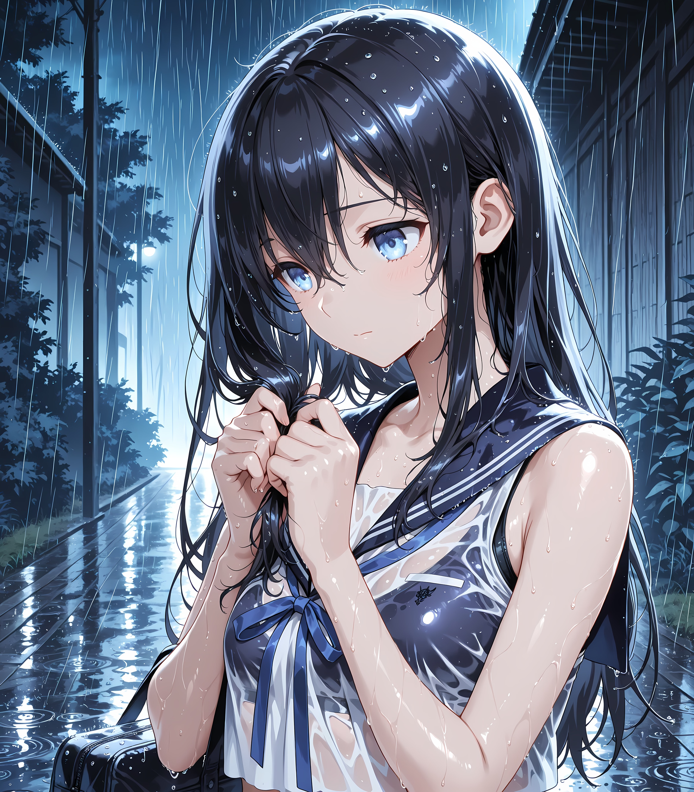 雨×美少女