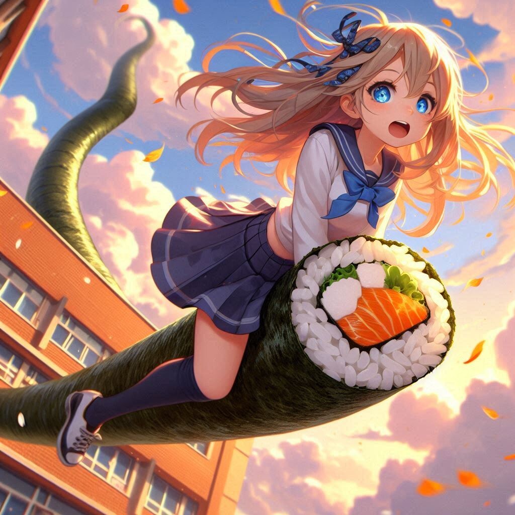 ナミちゃんは寿司通学