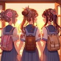 一緒に帰る3人組 2枚目