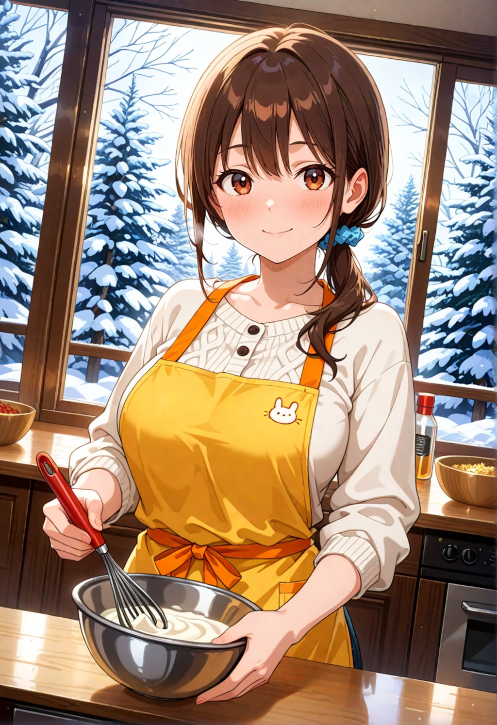 クリスマスケーキ作りママ