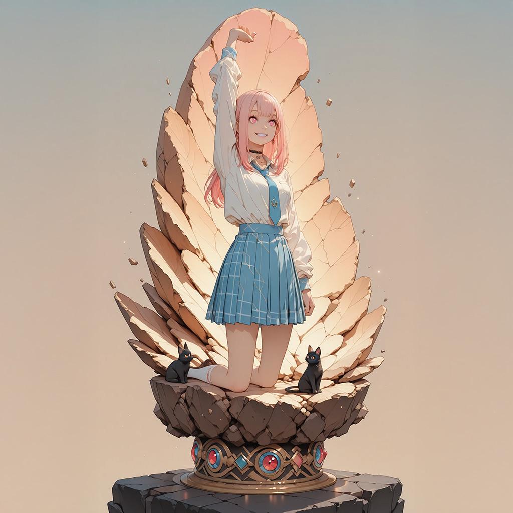 ドーンと花果山の石の卵からギャルが生まれた w | の人気AIイラスト・グラビア