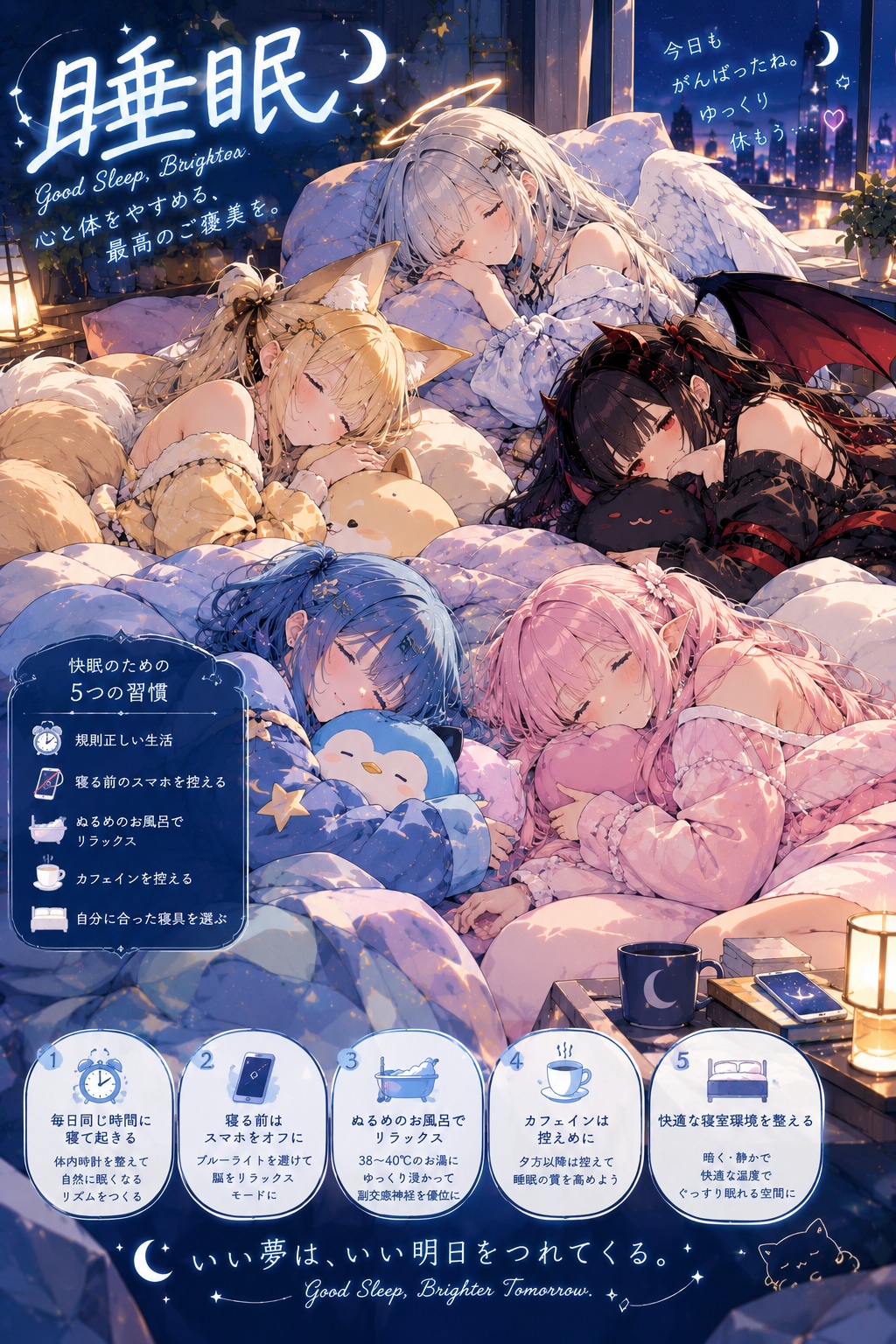 ５種族の女の子たちをお泊り