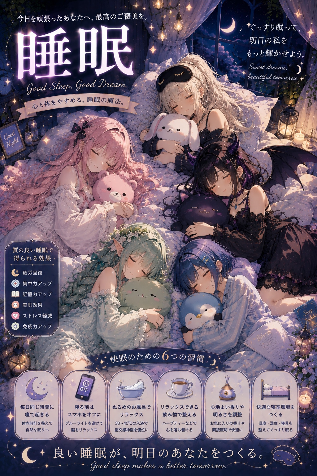 ５種族の女の子たちをお泊り