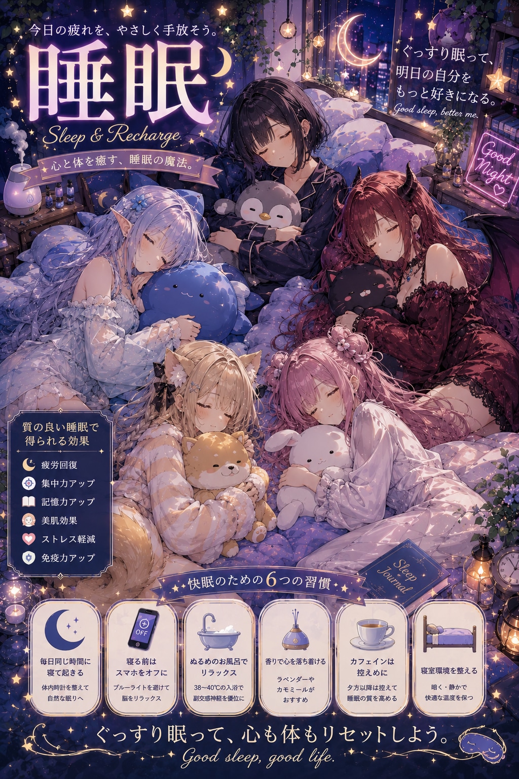５種族の女の子たちをお泊り