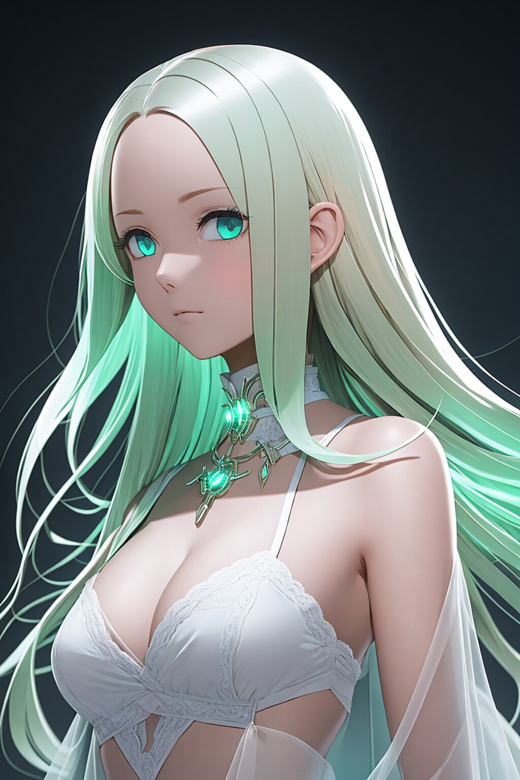 ライムグリーンの少女