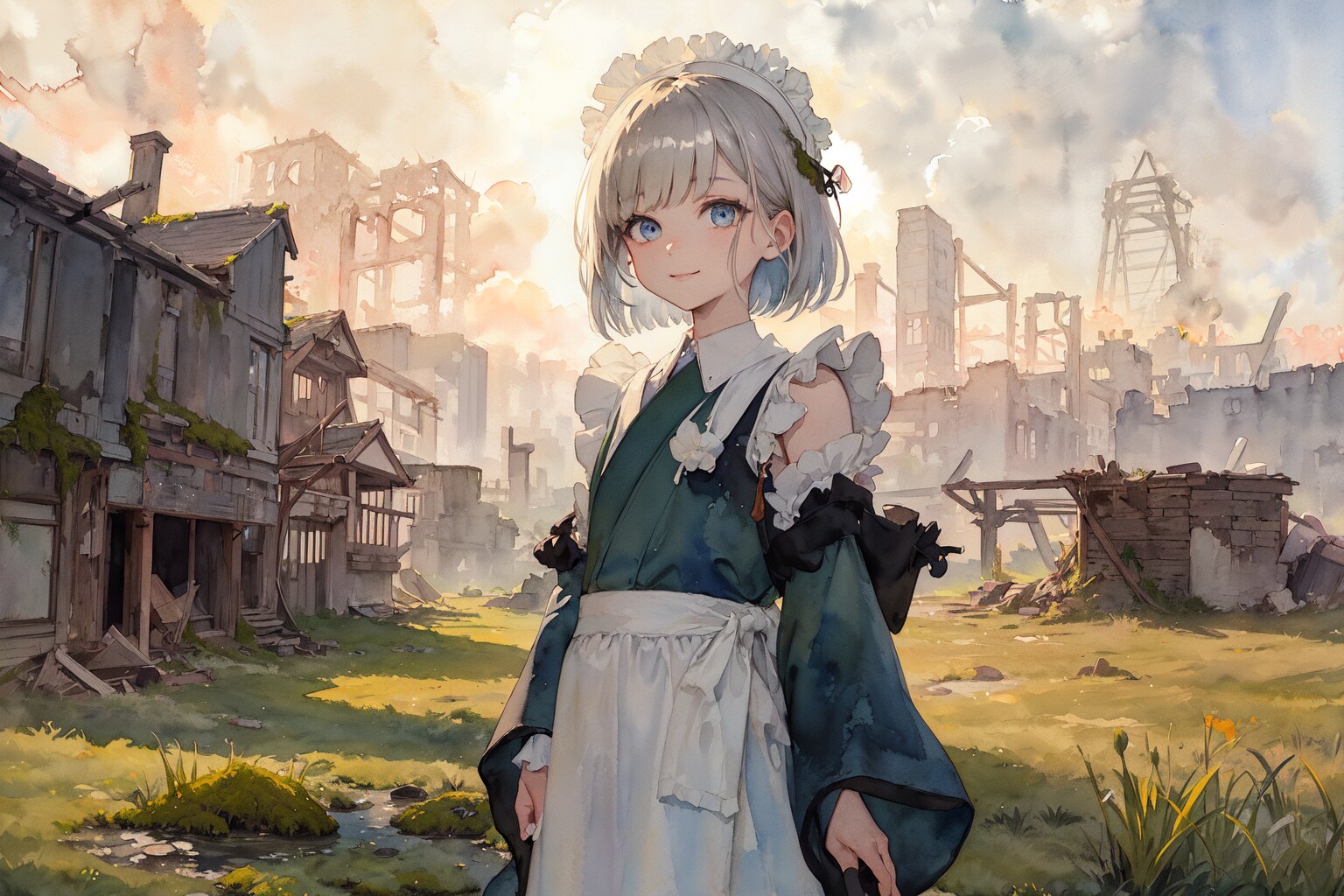 廃墟と少女