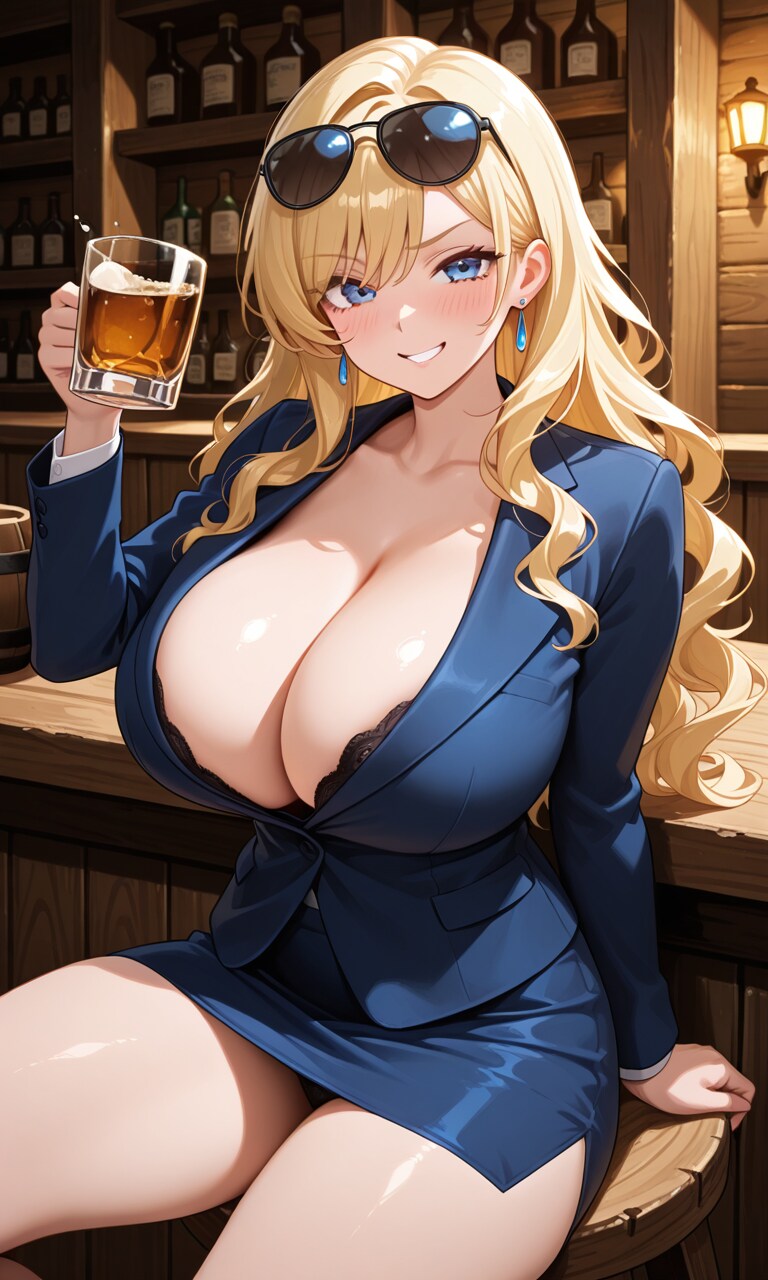 居酒屋でウィスキーを飲む
