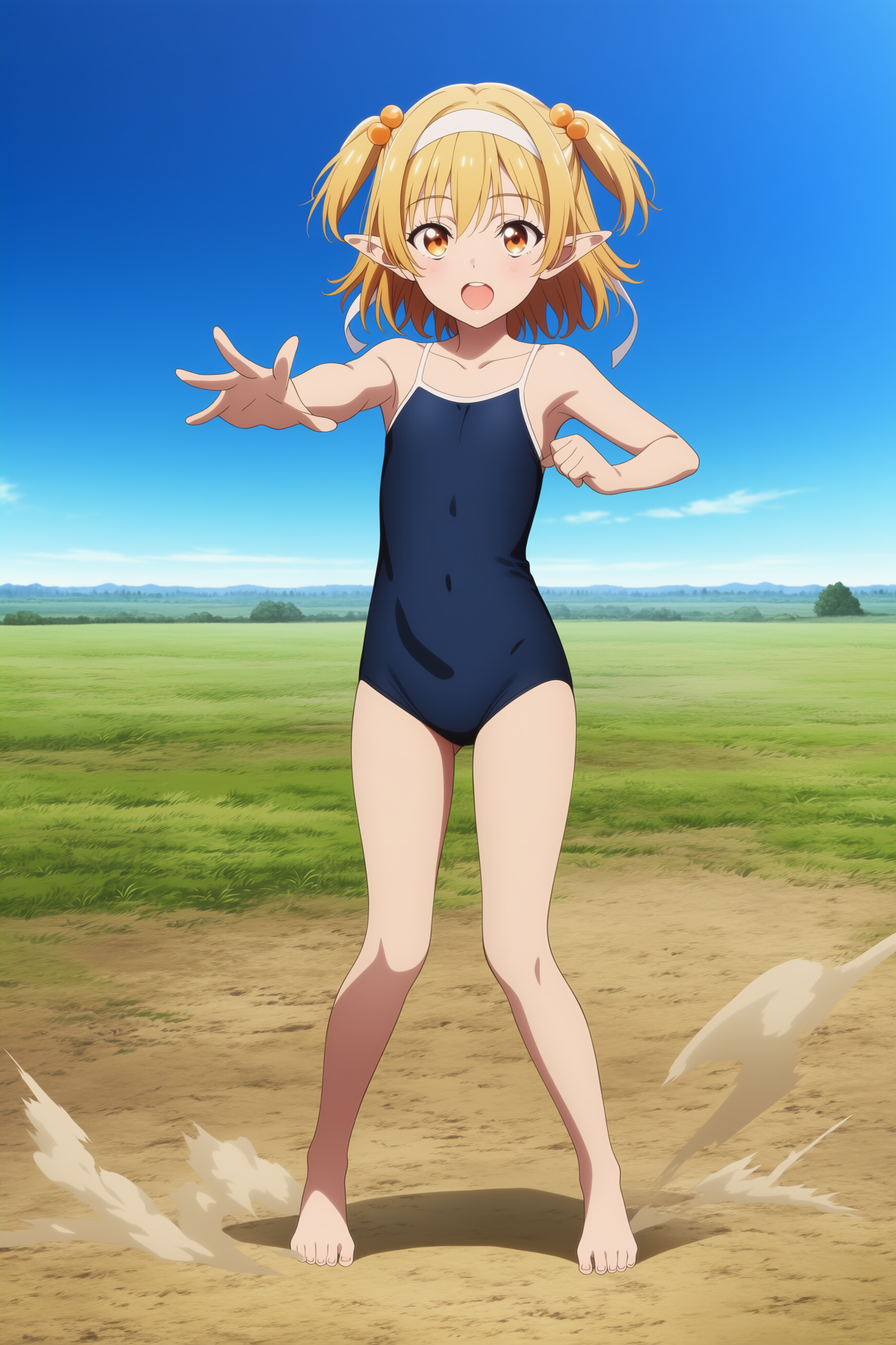 陸の上のスクール水着