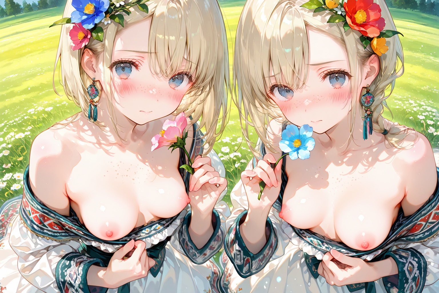 どっちのお花にする？