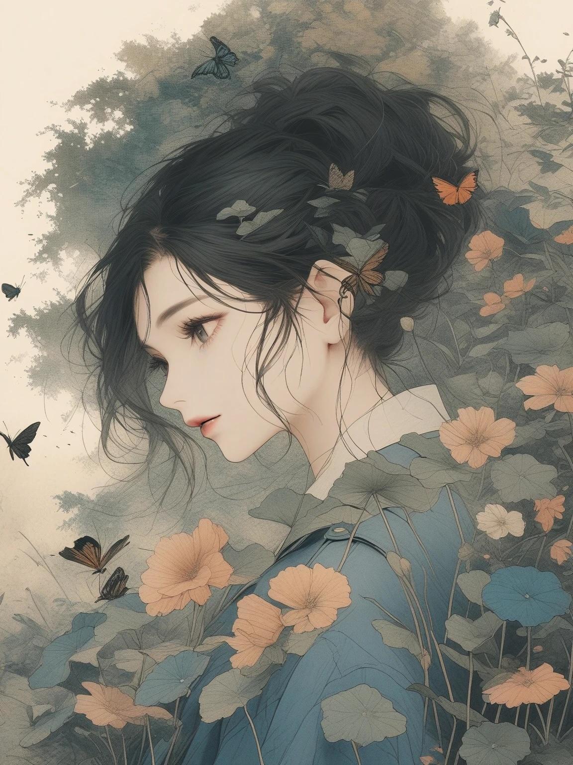 蝶と花