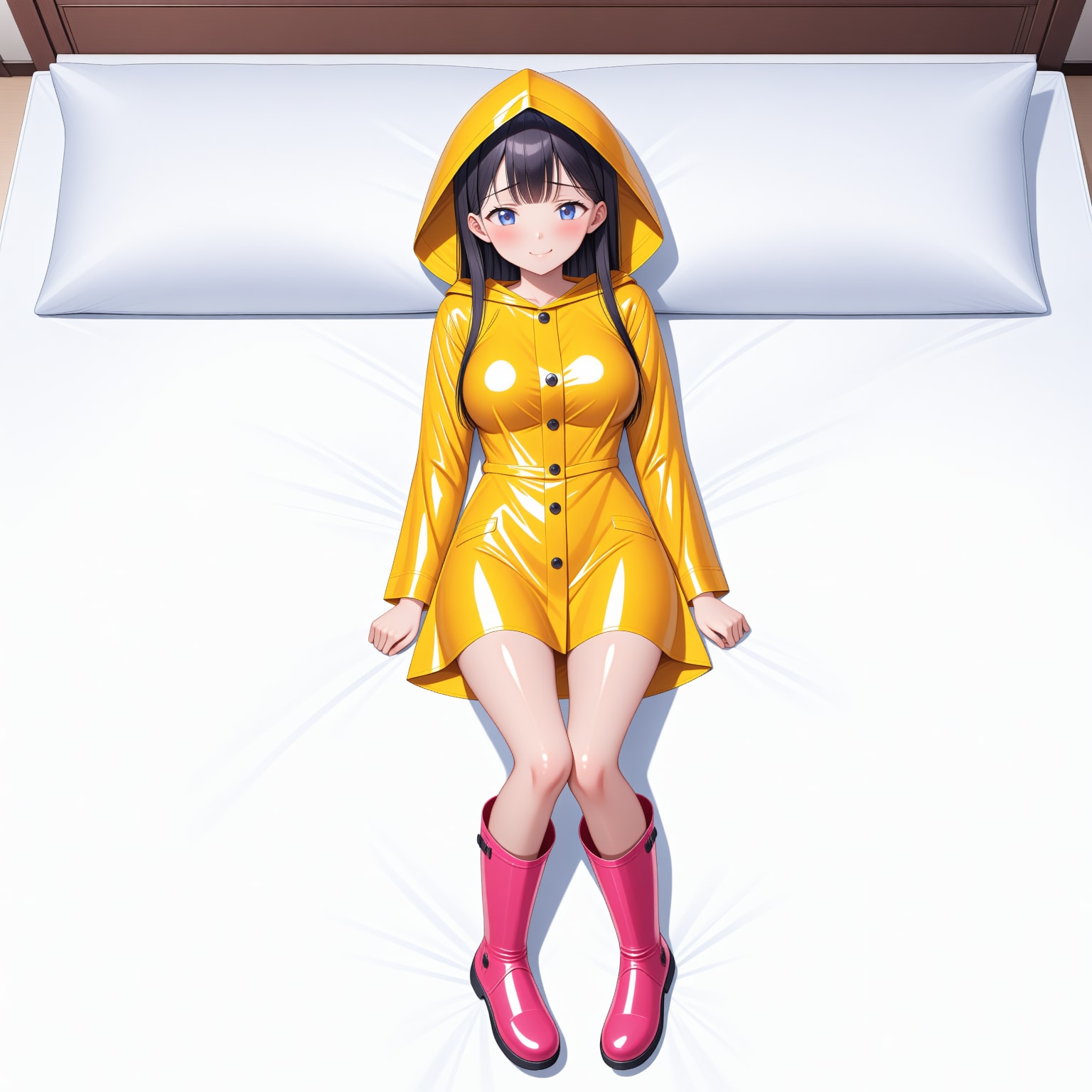 裸レインコート仰向け | の人気AIイラスト・グラビア