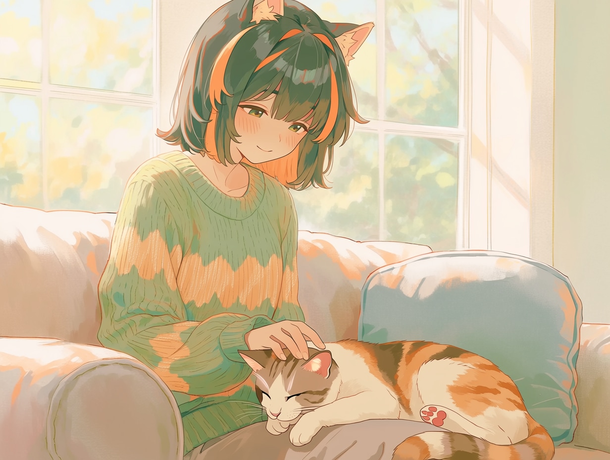 窓辺でおはよう（２）翠鈴　niji7 | の人気AIイラスト・グラビア