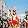 昭和の日　昭和レトロなマーチングバンドガール 5枚目