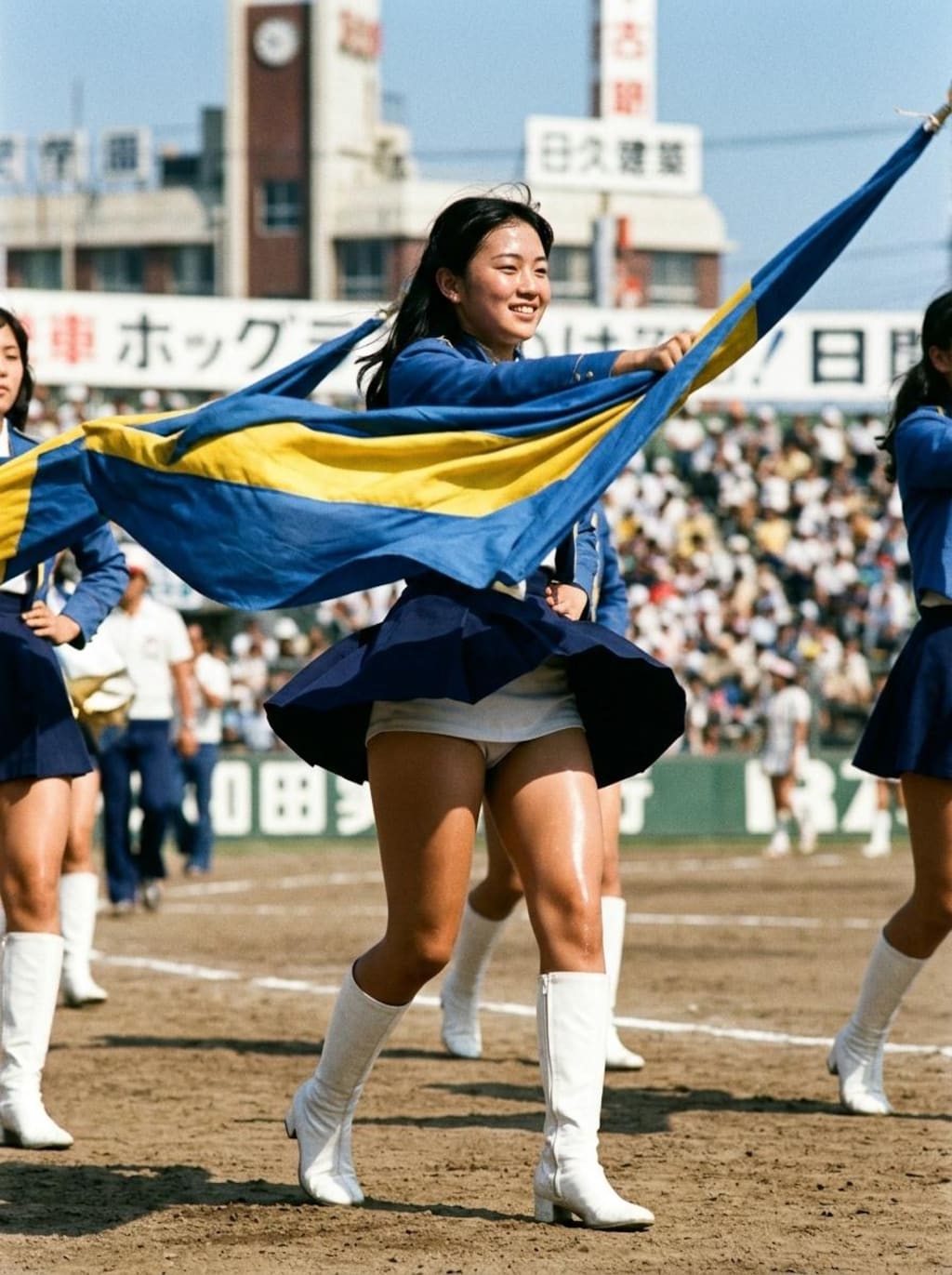 昭和の日　昭和レトロなマーチングバンドガール