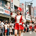 昭和の日　昭和レトロなマーチングバンドガール 9枚目