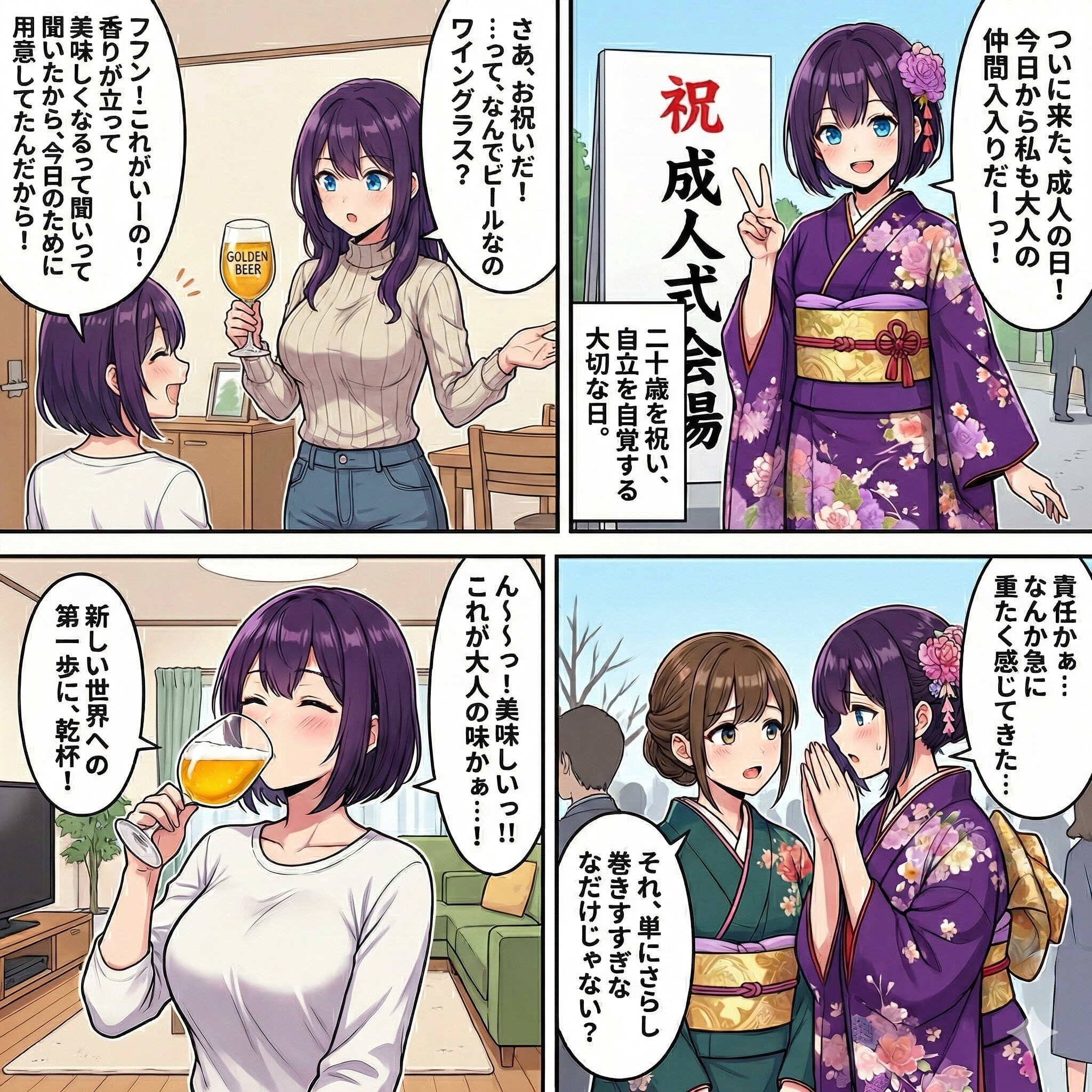 漫画　成人の日