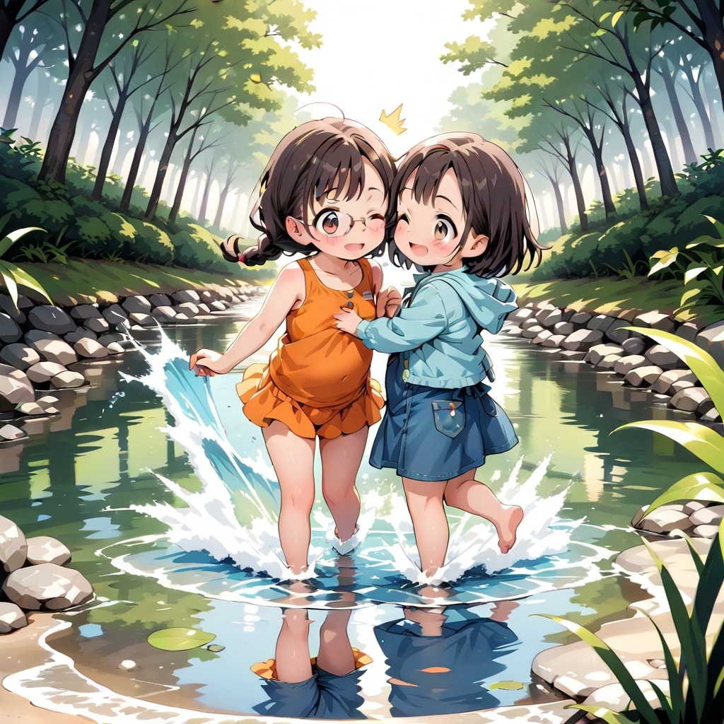 川遊び