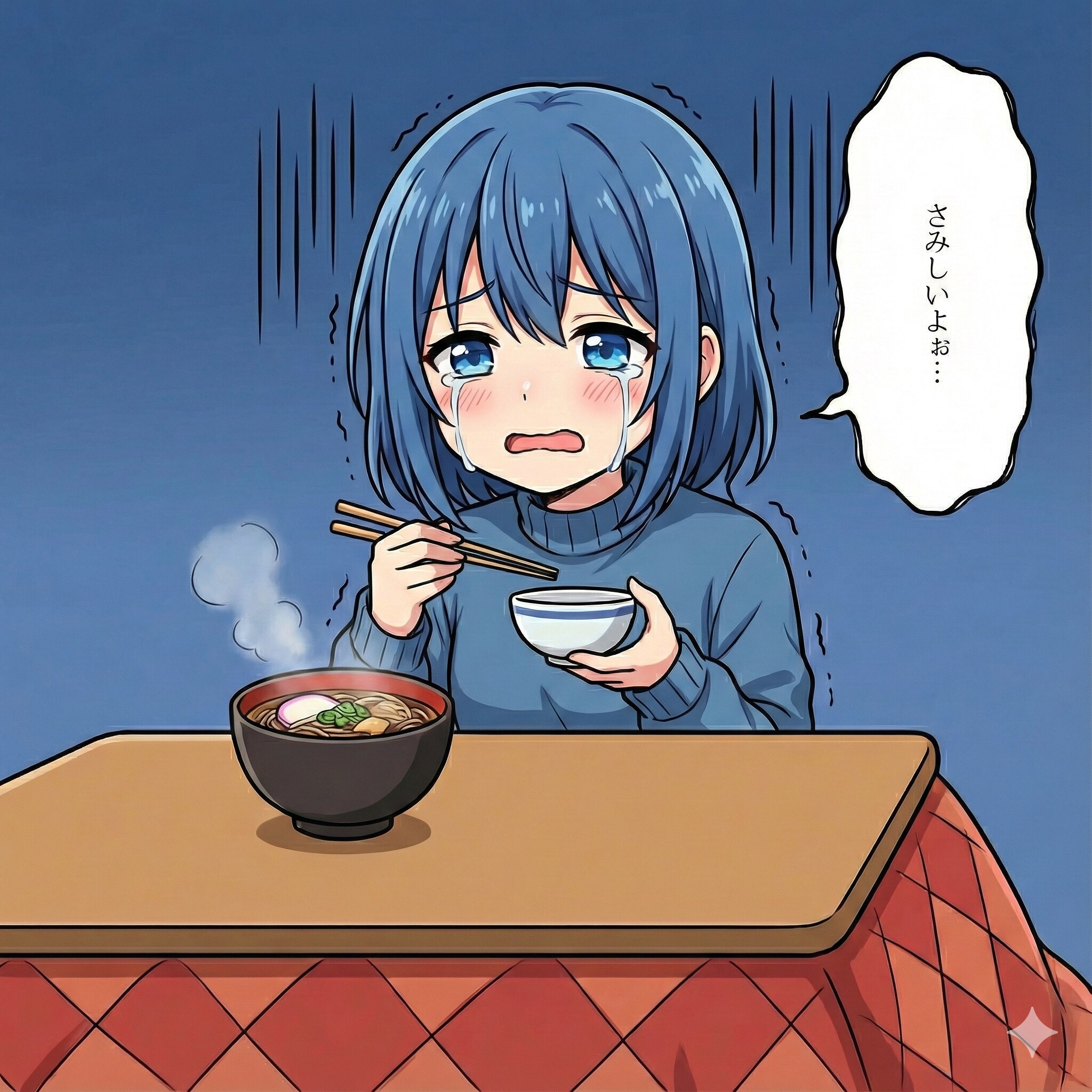 💙彩ちゃんの年越しそば | の人気AIイラスト・グラビア