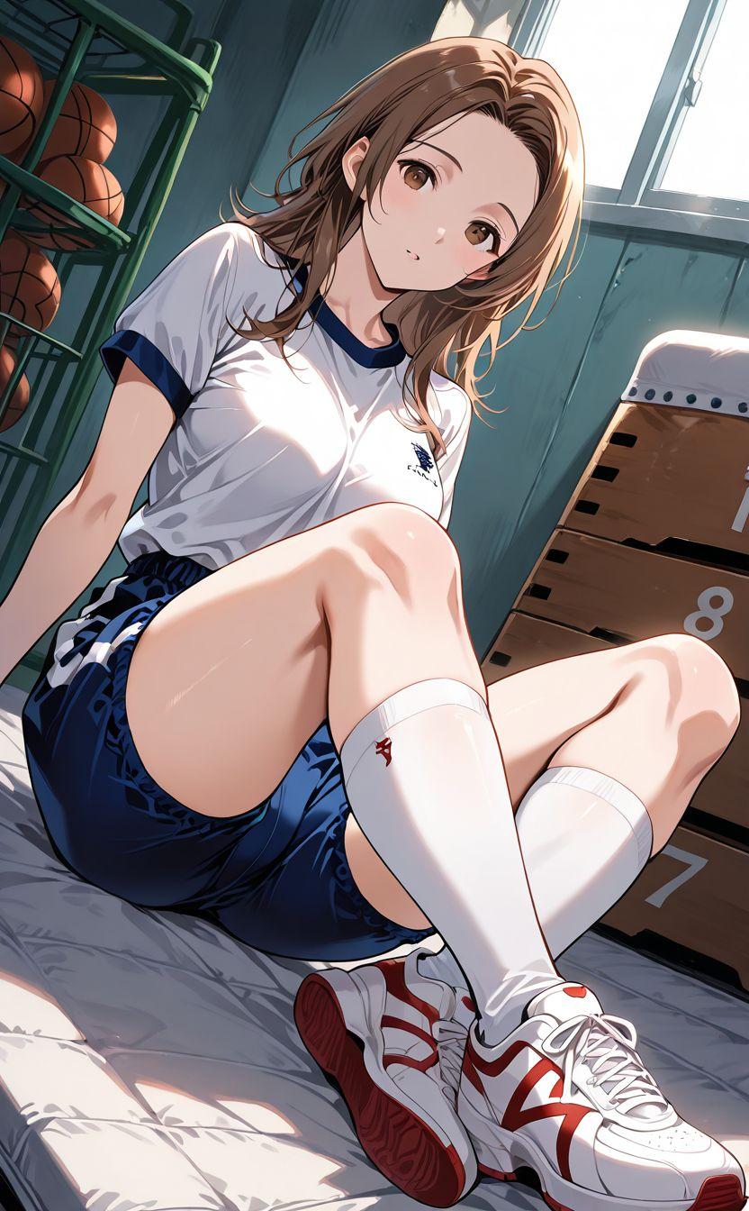 体育倉庫のギャル