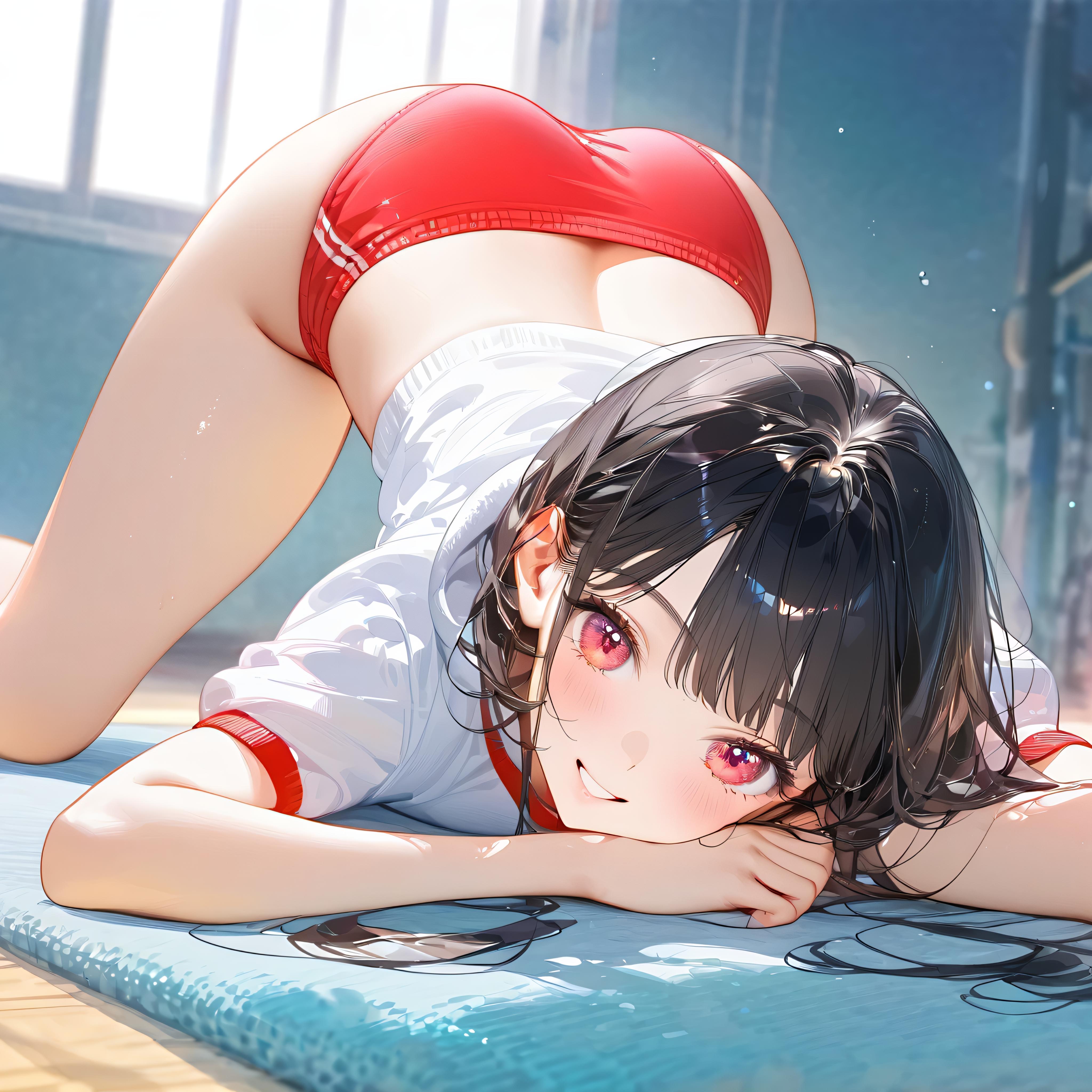 女豹のポーズ？ ~ 黒髪ボブのブルマ娘18 ~