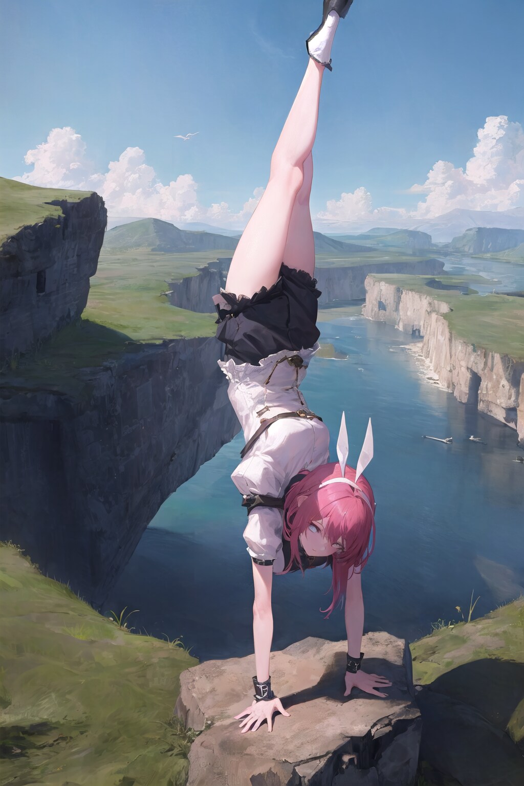 逆立ちガール