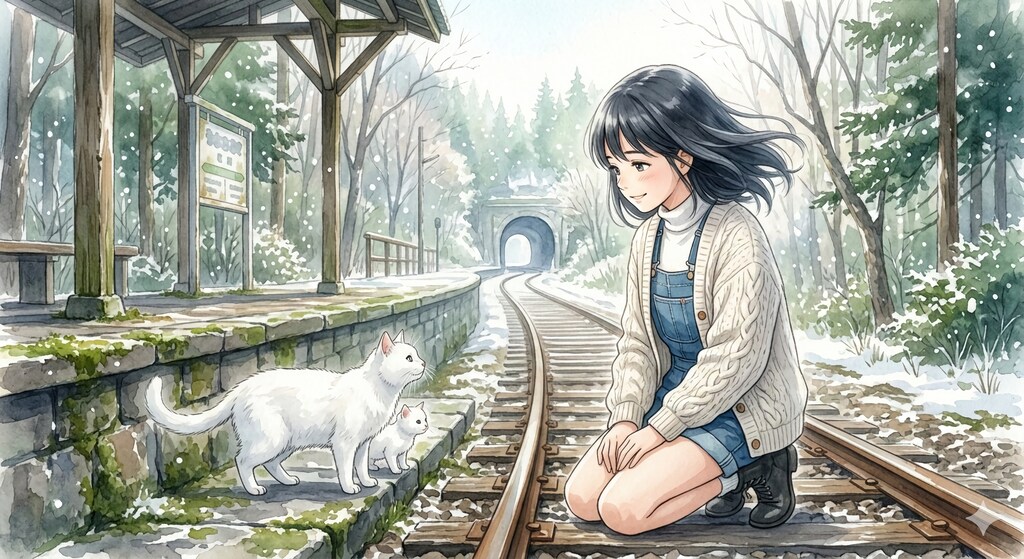 お散歩〜融光のエチュード、冬の廃線にて