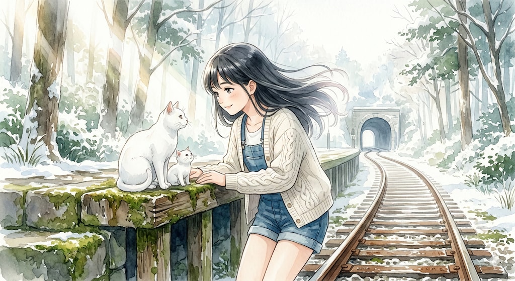 お散歩〜融光のエチュード、冬の廃線にて