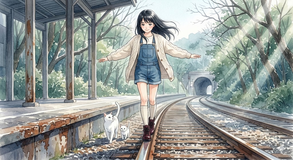 お散歩〜融光のエチュード、冬の廃線にて