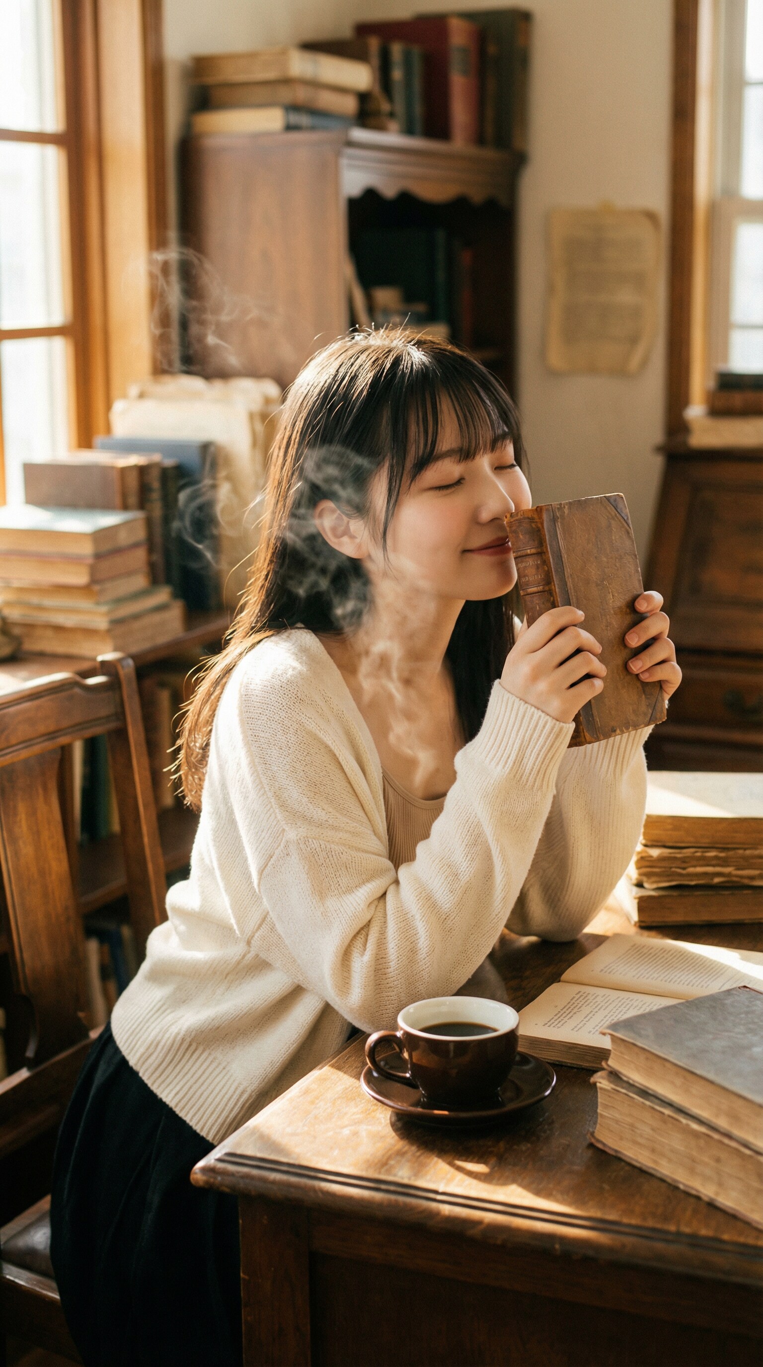 Sipping Stories in Golden Dustlight